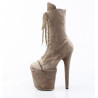 Pleaser FLAMINGO-1045VEL Khaki Velvet Sale Women