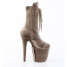 Pleaser FLAMINGO-1045VEL Khaki Velvet Sale Women