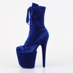 Pleaser FLAMINGO-1045VEL Blue Velvet Sale Women