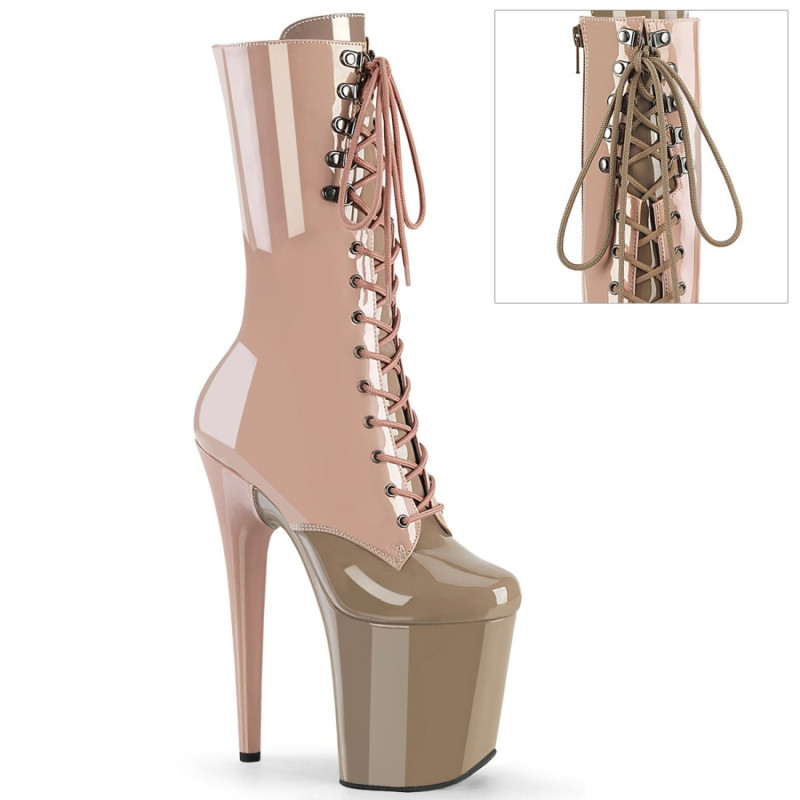 Pleaser FLAMINGO-1054DC Nude Sand Patent Sale Women Pleaser FLAMINGO-1054DC Nude Sand Patent Sale Women