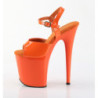 Pleaser FLAMINGO-809 Orange Pole Dance High Heels Shoes
