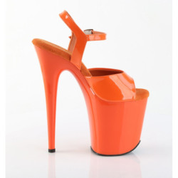 Pleaser FLAMINGO-809 Orange Pole Dance High Heels Shoes