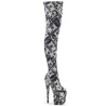 Pleaser FLAMINGO-3000DP White Black Fabric Sale Women