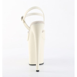 Pleaser FLAMINGO-809 White Pole Dance High Heels Shoes