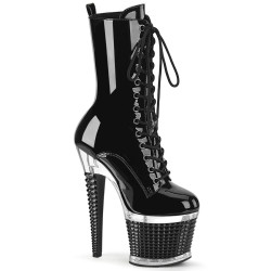 Pleaser SPECTATOR-1040 Black Patent Transparent Sale