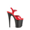 Pleaser FLAMINGO-809 Red Patent Black Sale Women