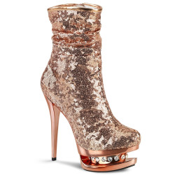 Pleaser BLONDIE-R-1009 Rose Gold Sequins Chrome Sale