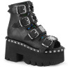 Demonia ASHES-70 Black Vegan Platform Women Boots