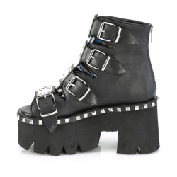 Demonia ASHES-70 Black Vegan Platform Women Boots