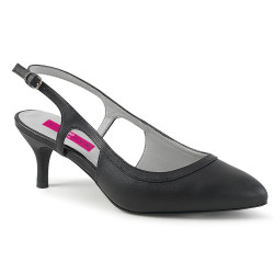 Pleaser Pink Label KITTEN-02 Black Vegan Leather Sale