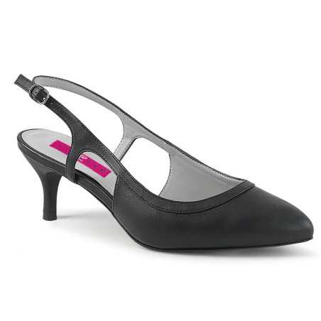Pleaser Pink Label KITTEN-02 Black Vegan Leather Sale