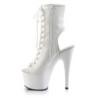 Pleaser ADORE-1016 White Vegan Leather Ankle Boots