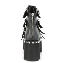 Demonia ASHES-70 Black Vegan Platform Women Boots