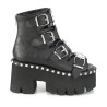 Demonia ASHES-70 Black Vegan Platform Women Boots