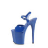 Pleaser FLAMINGO-809 Blue Patent Pole Dance High Heels