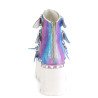 Demonia ASHES-70 Purple Vegan Platform Women Boots