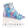 Demonia ASHES-70 Purple Vegan Platform Women Boots