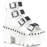 Demonia ASHES-70 White Vegan Platform Women Boots