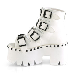 Demonia ASHES-70 White Vegan Platform Women Boots