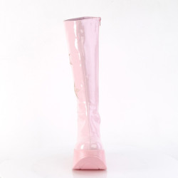 Demonia DYNAMITE-218 Rose Glitter Platform Wedge Boots
