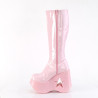Demonia DYNAMITE-218 Rose Glitter Platform Wedge Boots