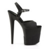 Pleaser FLAMINGO-809-2G Black Glitter Pole Dance Shoes