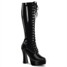 Pleaser ELECTRA-2023 Patent Chunky 70s Abba Boots