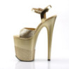 Pleaser FLAMINGO-809-2G Gold Glitter Pole Dance Shoes