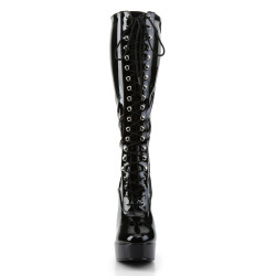 Pleaser ELECTRA-2023 Patent Chunky 70s Abba Boots