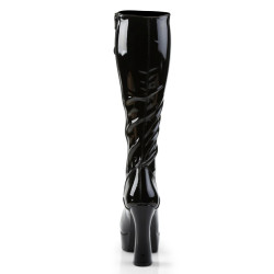 Pleaser ELECTRA-2023 Patent Chunky 70s Abba Boots