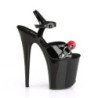 Pleaser FLAMINGO-809GB Black Exotic Pole Dance High Heels