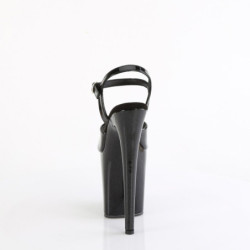 Pleaser FLAMINGO-809GP Black Glitter Pole Dance Shoes