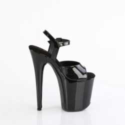 Pleaser FLAMINGO-809GP Black Glitter Pole Dance Shoes