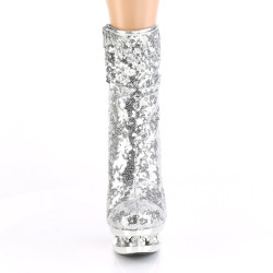Pleaser BLONDIE-R-1009 Silver Sequins Chrome Sale Women