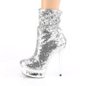 Pleaser BLONDIE-R-1009 Silver Sequins Chrome Sale Women