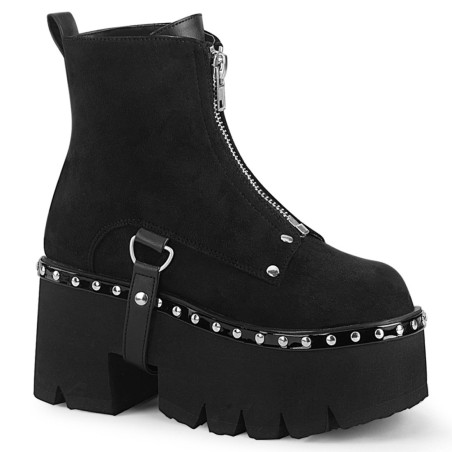 Demonia ASHES-100 Black Vegan Suede Sale Women
