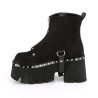 Demonia ASHES-100 Black Vegan Suede Sale Women