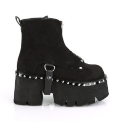 Demonia ASHES-100 Black Vegan Suede Sale Women