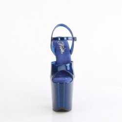 Pleaser FLAMINGO-809GP Blue Glitter Patent Sale Women