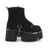 Demonia ASHES-100 Black Vegan Suede Sale Women