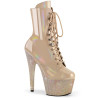 Pleaser BEJEWELED-1020-7 Nude Hologram Patent Strass
