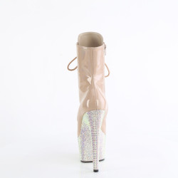 Pleaser BEJEWELED-1020-7 Nude Hologram Patent Strass