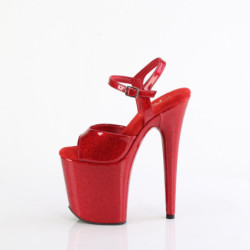 Pleaser FLAMINGO-809GP Red Glitter Pole Dance Shoes