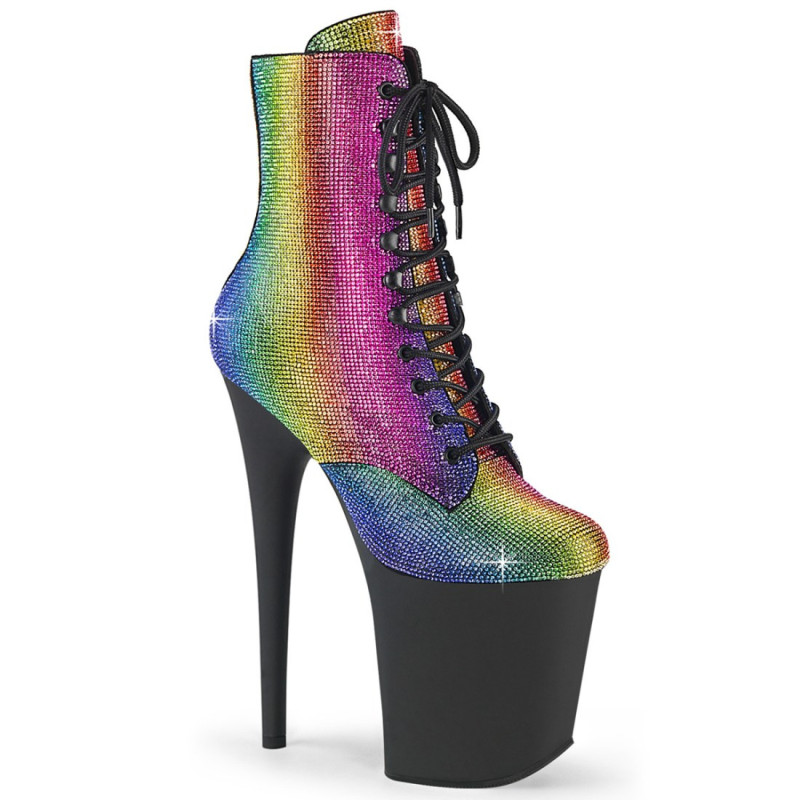 Pleaser FLAMINGO-1020RS Rainbow Strass Black Sale Women Pleaser FLAMINGO-1020RS Rainbow Strass Black Sale Women