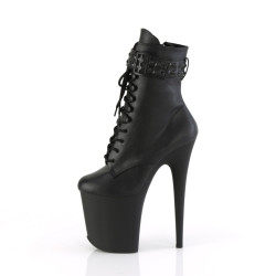 Pleaser FLAMINGO-1020STR Black Vegan Leather Sale Women
