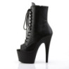 Pleaser ADORE-1021 Black Vegan Leather Ankle Boots