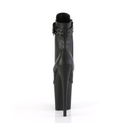 Pleaser FLAMINGO-1020STR Black Vegan Leather Sale Women