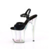 Pleaser FLAMINGO-809HT Black Hologram Patent Tinted