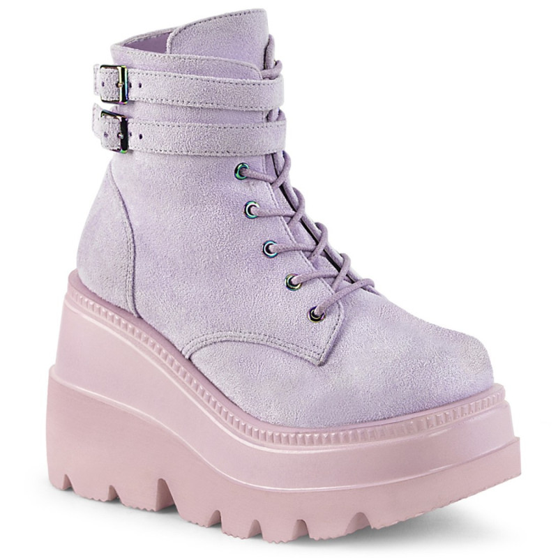 Demonia SHAKER-52 Lavender Vegan Suede Sale Women Demonia SHAKER-52 Lavender Vegan Suede Sale Women