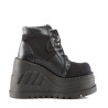 Demonia STOMP-10 Black Canvas Vegan Leather Sale Women